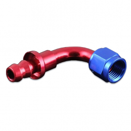 AN10 push-on 90' fitting Red