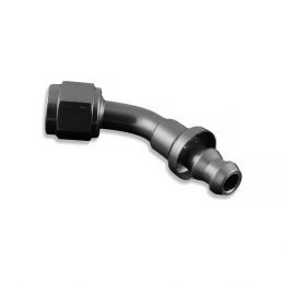 AN10 push-on 45' fitting Black