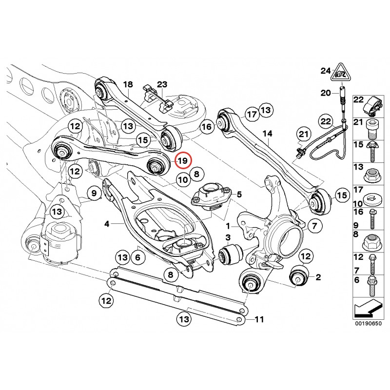 PMC Motorsport Adjustable steel control arms / trailing arms / track control arms BMW E90 E91